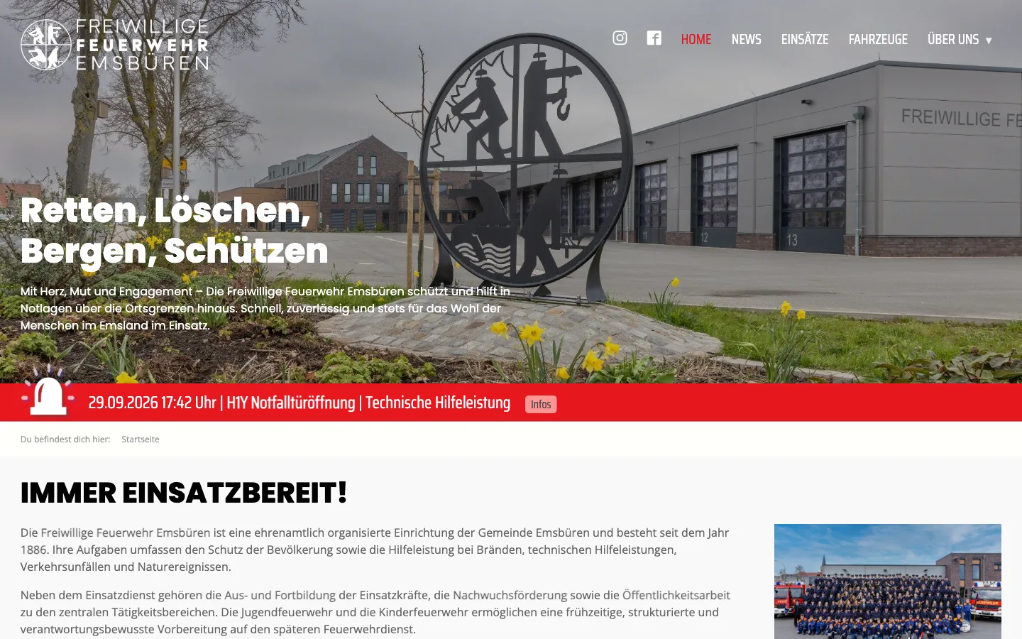 Automatisch generierte Website